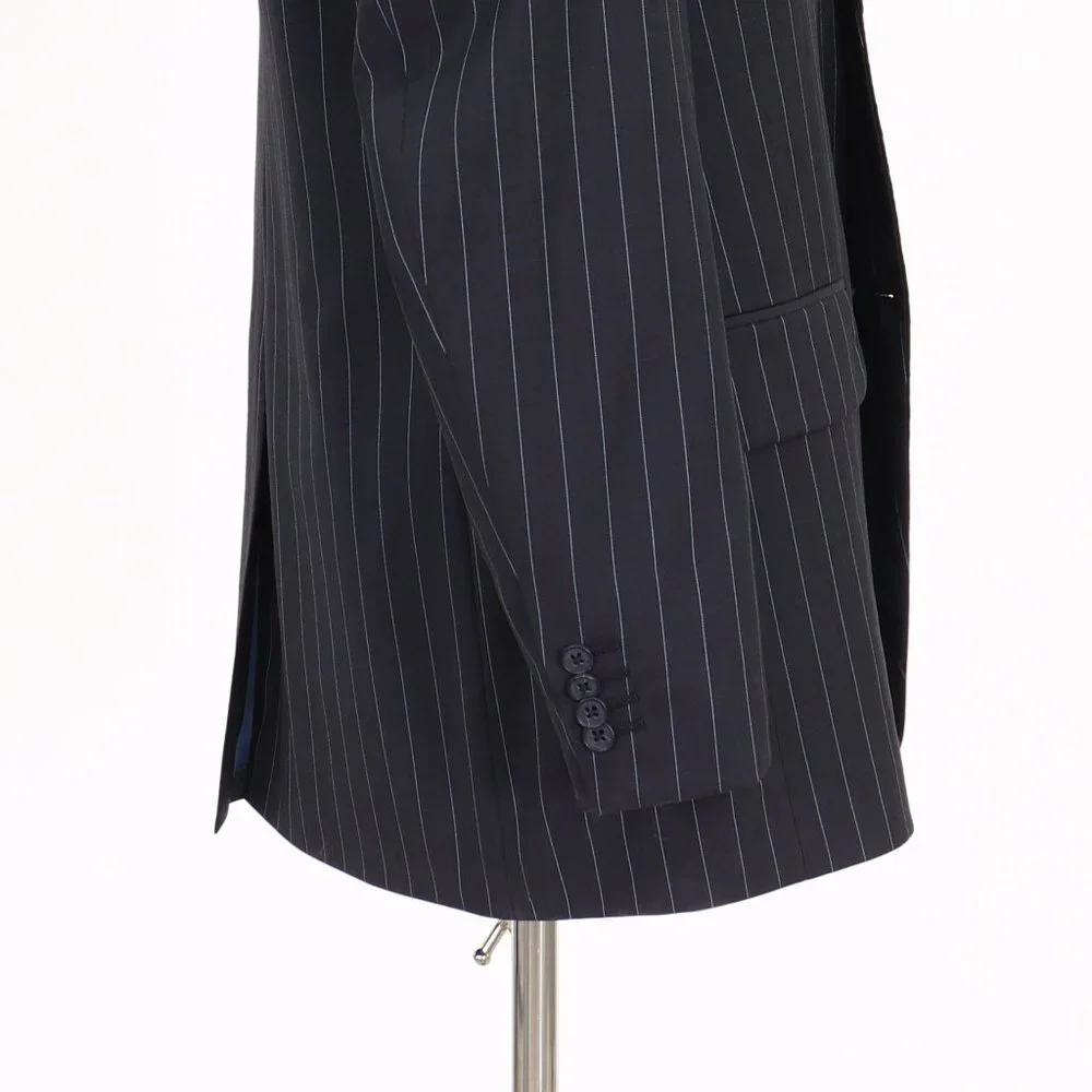 Banana Republic 42R Navy Striped 3-Button Sport Coat Blazer Jacket V702